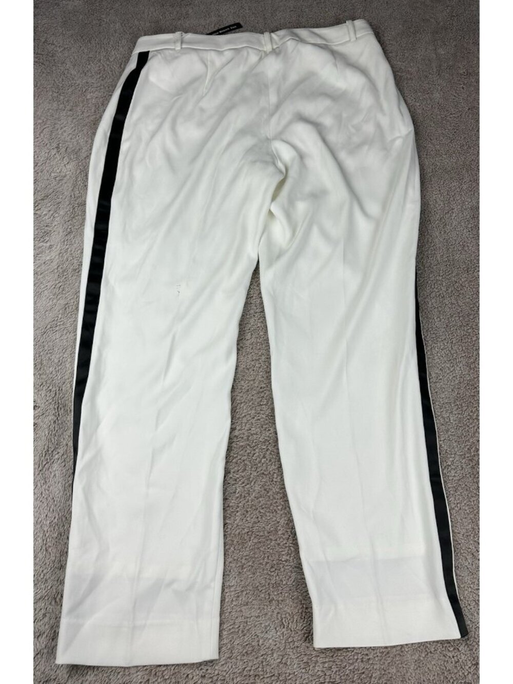 Little Black Tux Women's White Tuxedo Pants Black Side Stripe Size 16 NWT Formal - Picture 13 of 16